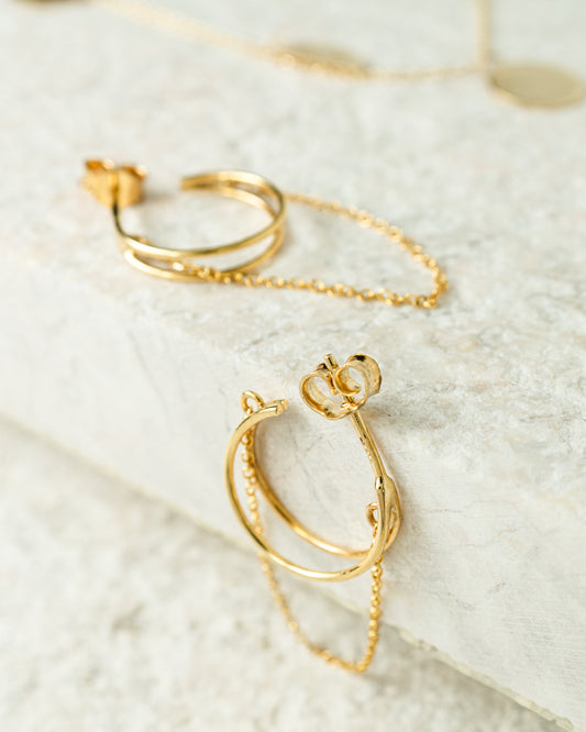 Dangling Double hoops