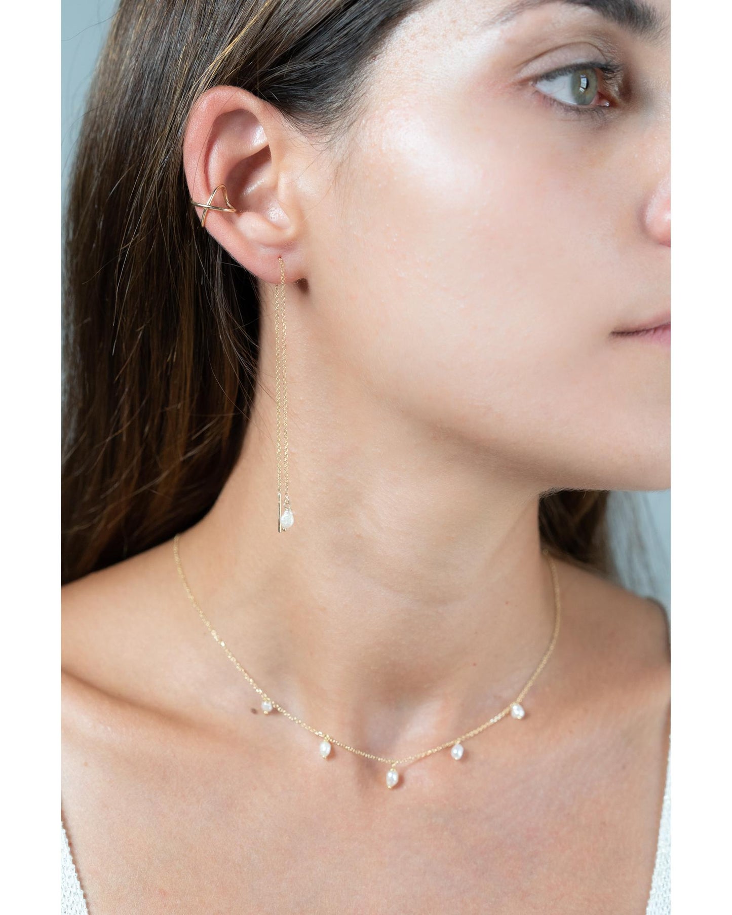 Dangling Pearl Earrings