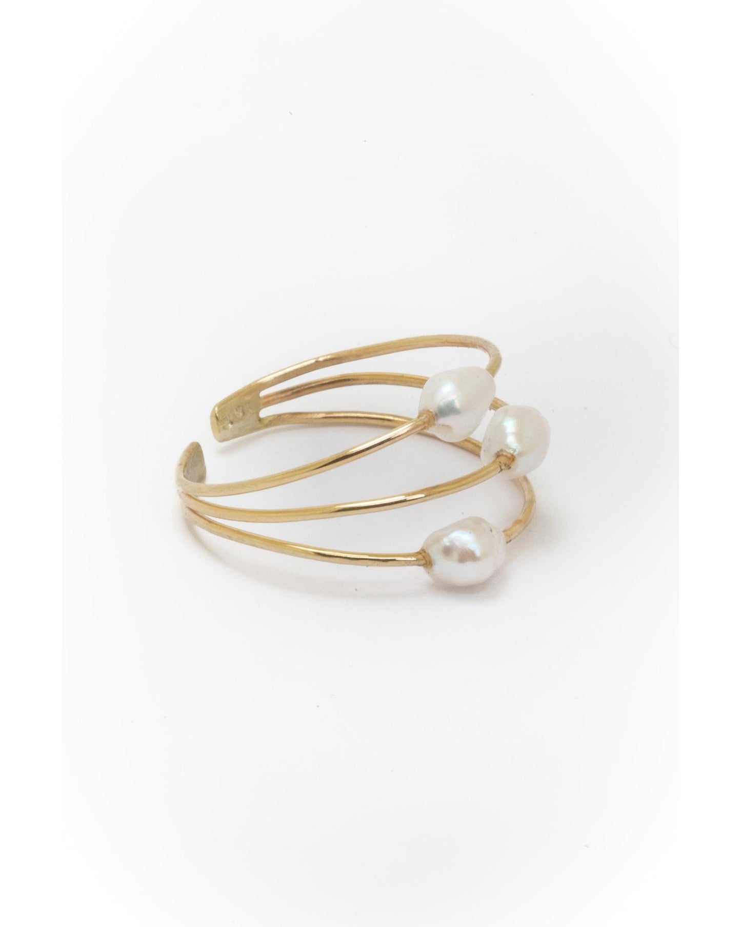 Triple multiwire Pearl ring