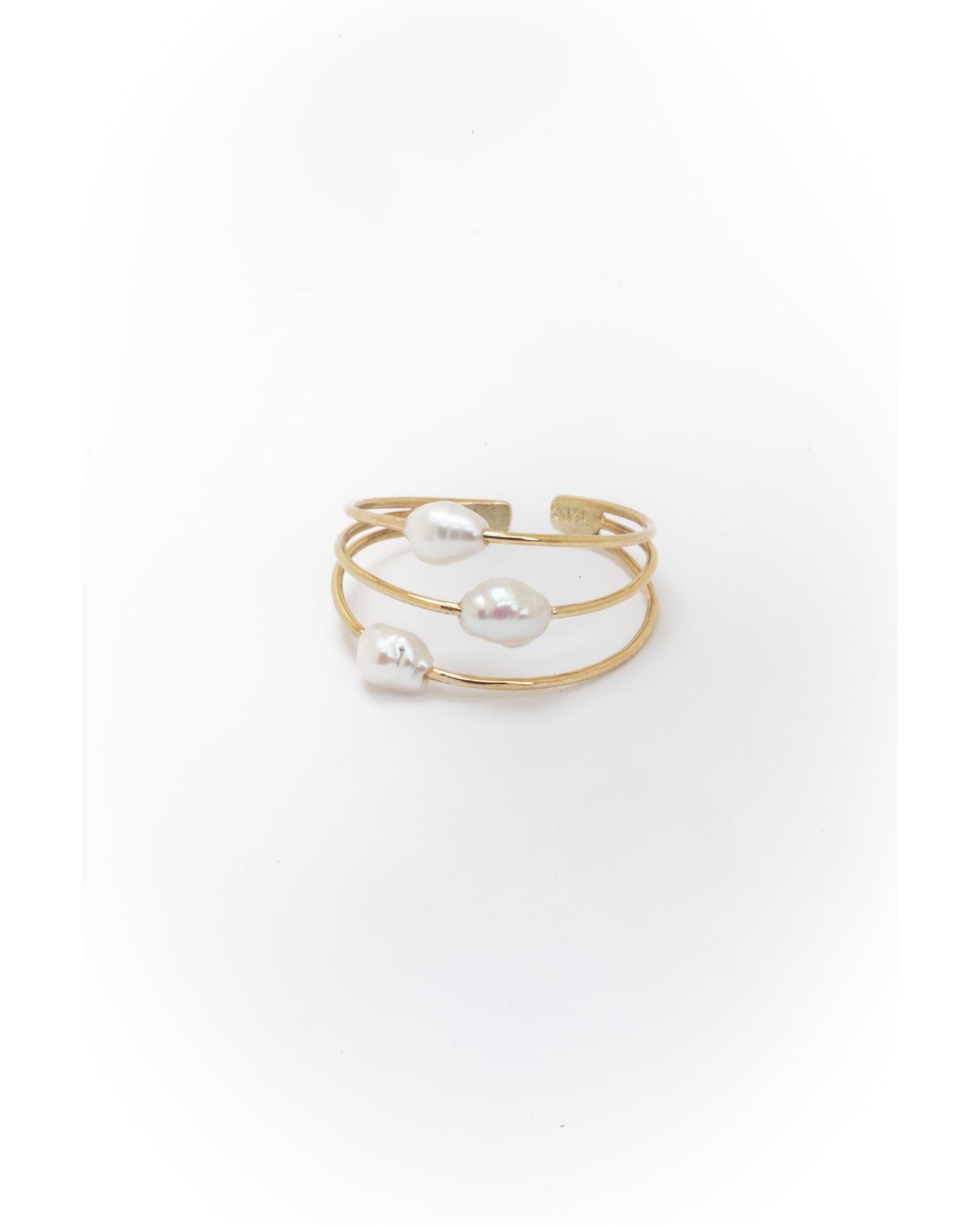 Triple multiwire Pearl ring