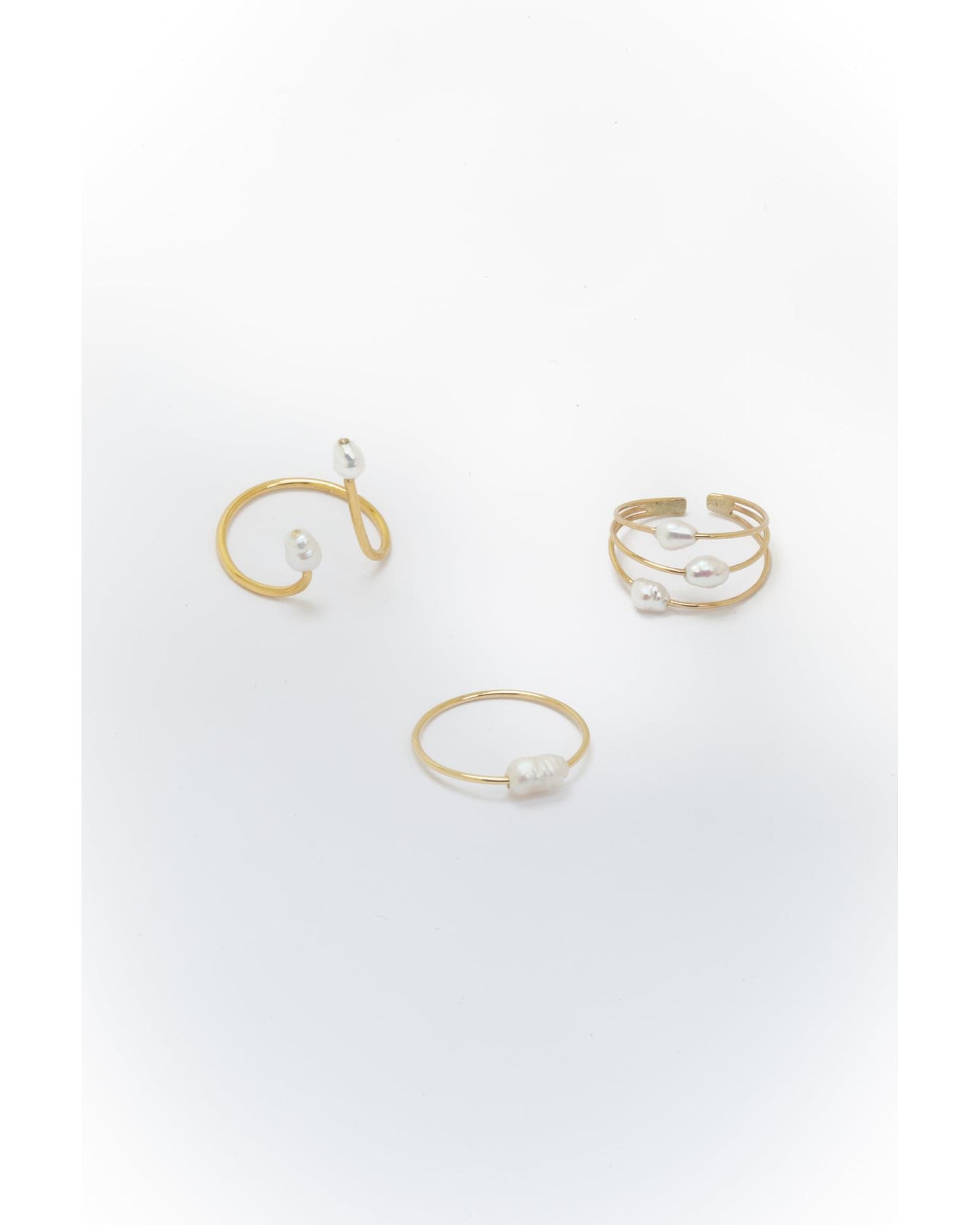 Triple multiwire Pearl ring