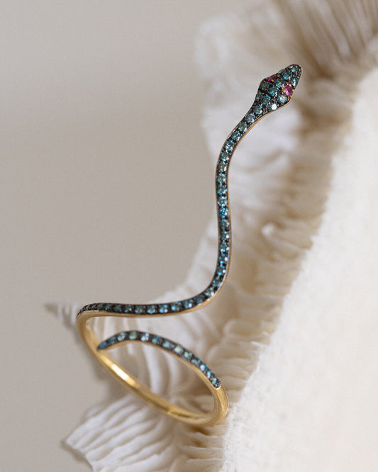 Year of the Snake Diamond Ring