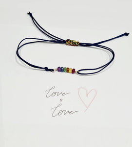 Love is Love double cord Bracelet