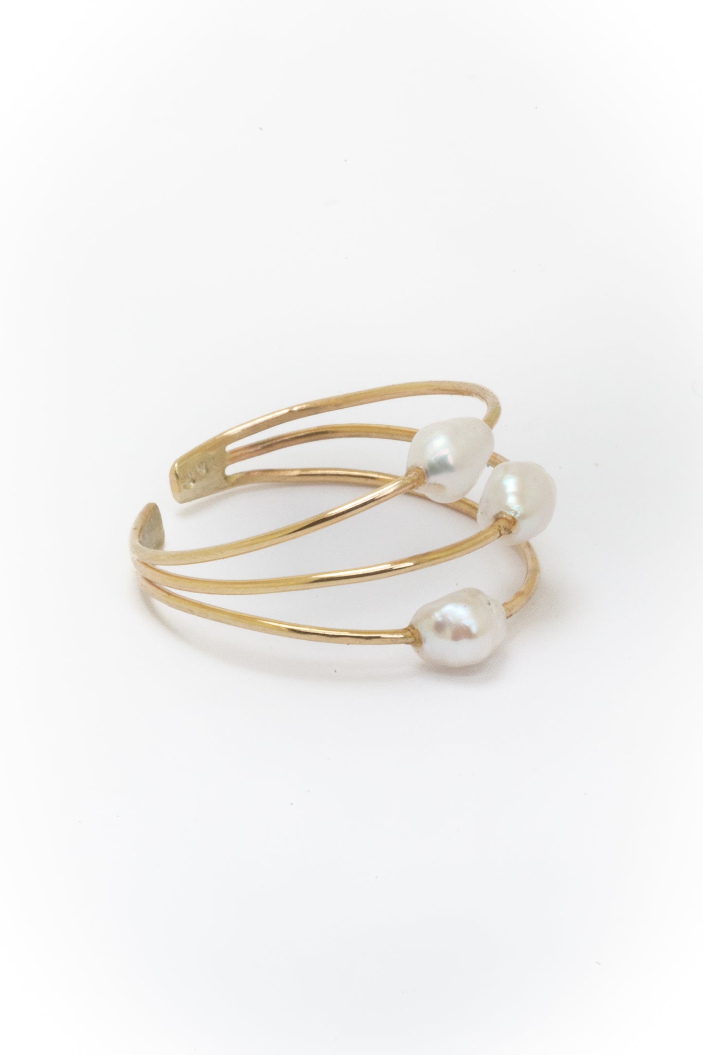 Triple multiwire Pearl ring