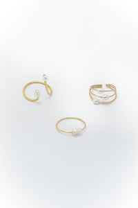 Triple multi-wire Pearl ring