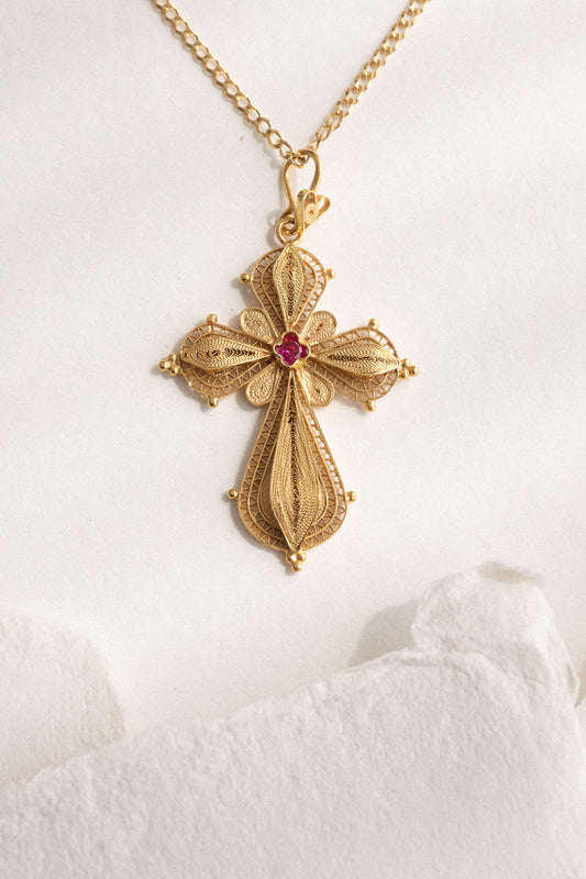 Traditional Filigree Cross-Trifouri Kappotos