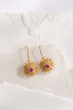 Load image into Gallery viewer, Traditional Flower Filigree Earrings-Trifouri