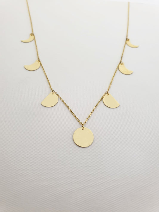 7 Phases of the Moon Necklace